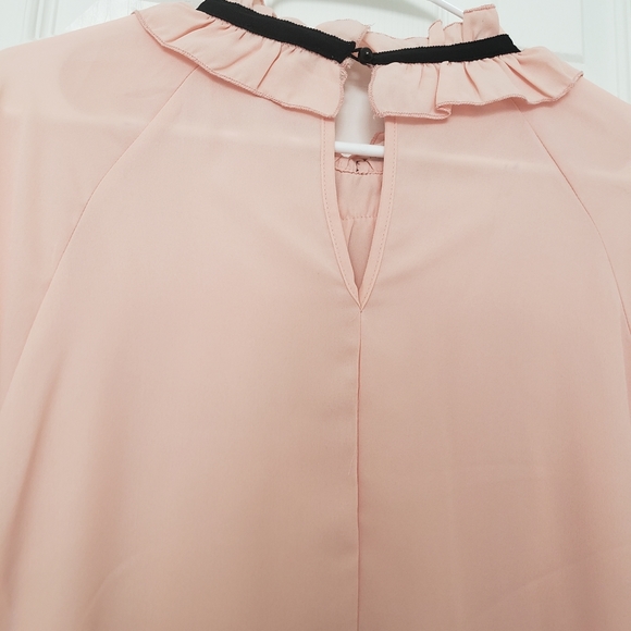 Pink Dressy Ruffle Blouse - Picture 3 of 3